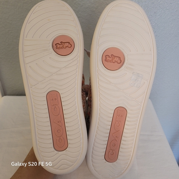 Coach Womens Leather Sneakers - Picture 3 of 10